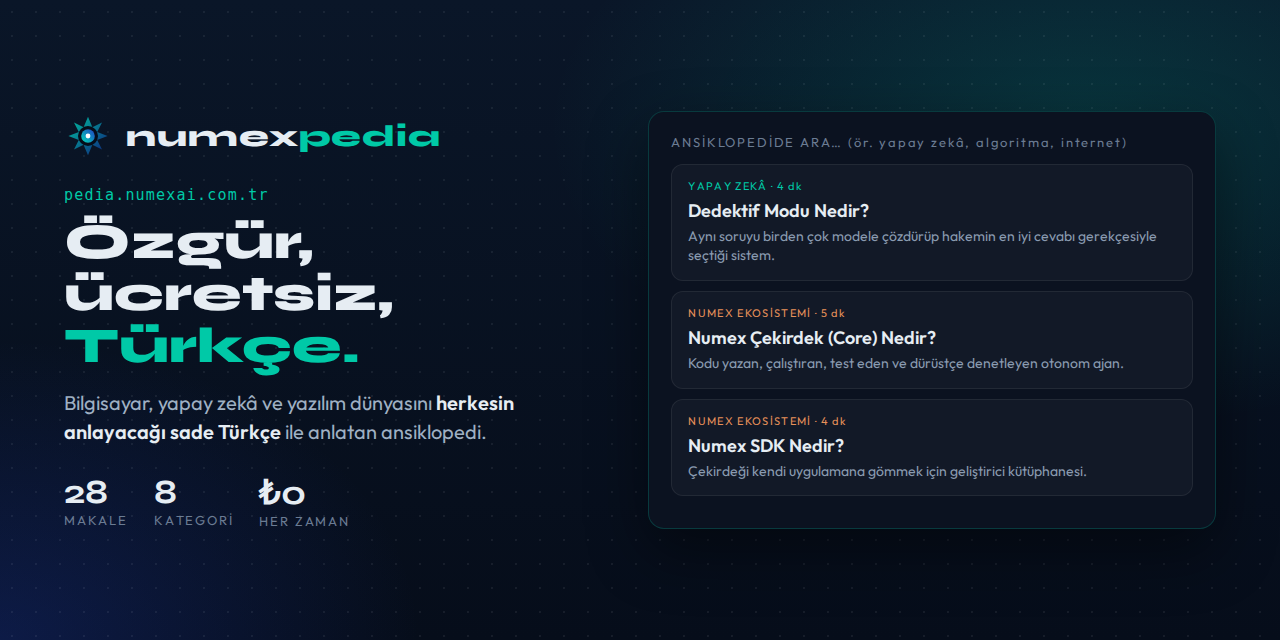 Numexpedia — Özgür, ücretsiz, Türkçe