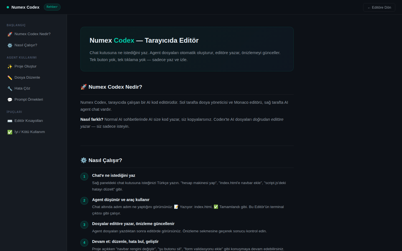 Numex Codex Rehberi
