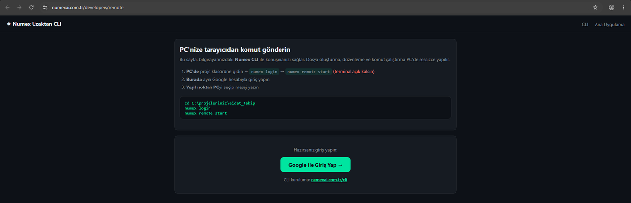 Uzaktan CLI