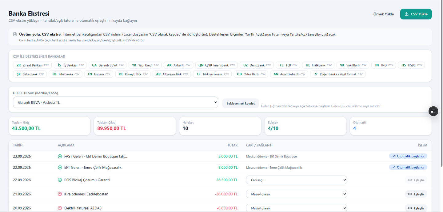 Pusulam banka ekstresi